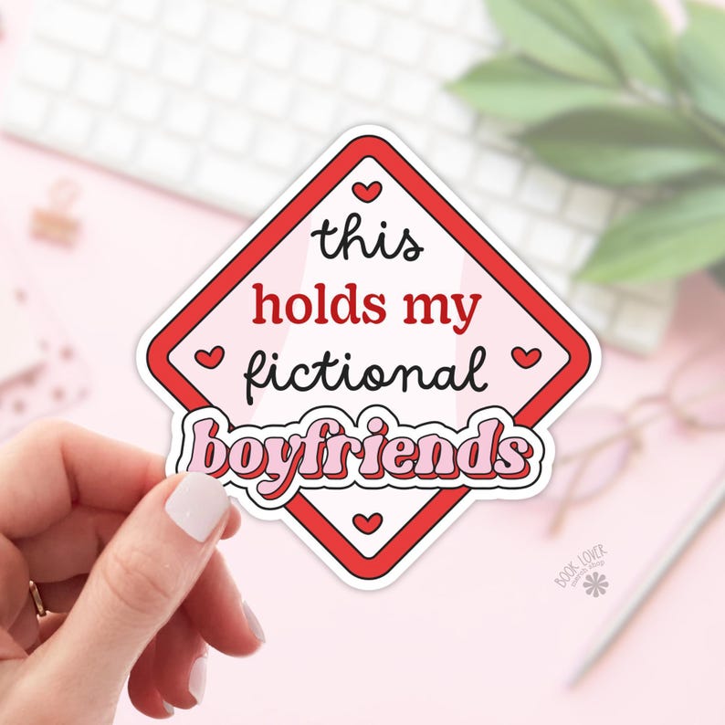 Fictional Boyfriends Stickers / Bookish Stickers / Book Lover Gift / Bookish Merch / Kindle Sticker / Smut Reader / Reading Lover / E-Reader image 1
