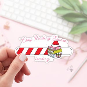 Autocollants livresques de Noël/Autocollants livresques des Fêtes/Cadeau pour amoureux des livres/Marchandises livresques/Autocollant Kindle/Amateur de lecture
