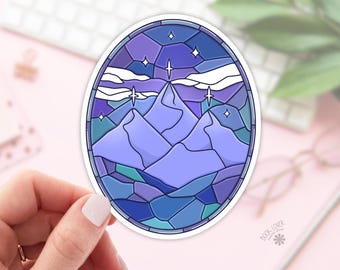 Romantasy City Stained Glass Stickers / Bookish Stickers / Book Lover Gift / Bookish Merch / Kindle Sticker / Fantasy Reader / Reading Lover