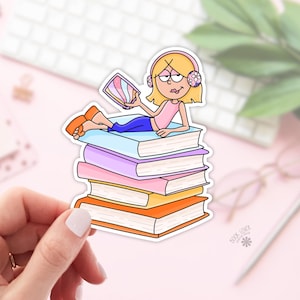 Bookish Girl Stickers / Bookish Stickers / Book Lover Gift / Bookish Merch / Kindle Sticker / Smut Reader / Reading Lover / E-Reader