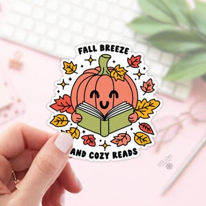 Autocollants Brise d'automne et lectures confortables/Autocollants livresques/Cadeau pour amoureux des livres/Marchandises livresques/Autocollants Kindle/Smut Reader/Amateur de lecture