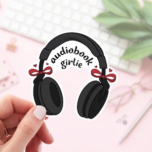 Audiobook Girlie Stickers / Bookish Stickers / Book Lover Gift / Bookish Merch / Kindle Sticker / Smut Reader / Reading Lover / E-Reader