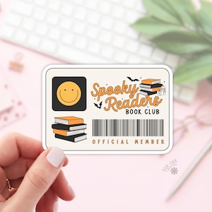 Halloween griezelige lezers kaartstickers / leesgrage stickers / boekenliefhebber cadeau / leesgrage merchandise / Kindle-sticker / Smut Reader / Reading Lover afbeelding 1