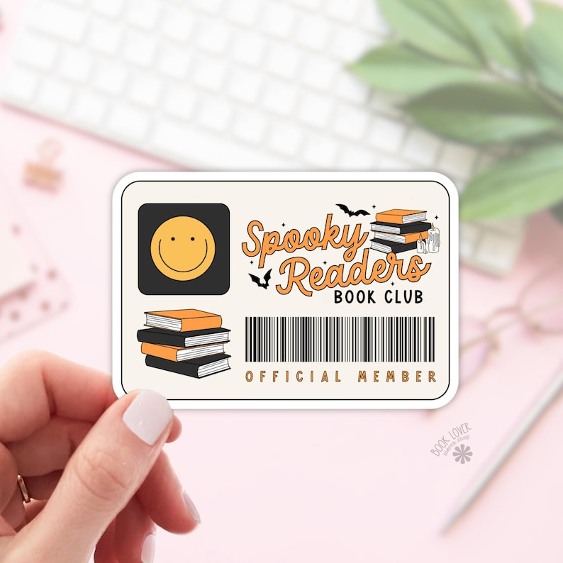 Halloween griezelige lezers kaartstickers / leesgrage stickers / boekenliefhebber cadeau / leesgrage merchandise / Kindle-sticker / Smut Reader / Reading Lover afbeelding 1