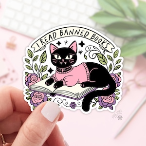 Stickers J'ai lu des livres interdits / Stickers livresques / Cadeau pour les amoureux des livres / Merch livresques / Sticker Kindle / Smut Reader / Amateur de lecture / liseuse