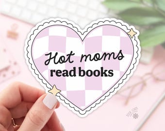 Pegatinas de mamás calientes que leen libros / Pegatinas para amantes de los libros / Regalos para amantes de los libros / Merchandising para amantes de los libros / Pegatinas para Kindle / Lectores de obscenidades / Amantes de la lectura / Lectores electrónicos