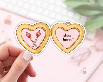 Slow Burn Sticker / Bücher-Aufkleber / Bücher-Aufkleber / Bücher-Liebhaber / Bücher-Liebhaber / Kindle Aufkleber / Smut Reader / Lese-Liebhaber / E-Reader