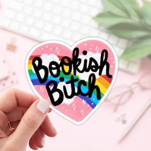 Bookish Bitch Stickers / Bookish Stickers / Book Lover Gift / Bookish Merch / Kindle Sticker / Smut Reader / Reading Lover / E-Reader
