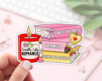 Smells Like Romance Stickers / Bookish Stickers / Book Lover Gift / Bookish Merch / Kindle Sticker / Smut Reader / Reading Lover / E-Reader