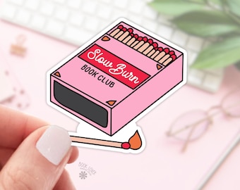 Pegatinas del club de lectura Slow Burn / Pegatinas para amantes de los libros / Regalos para amantes de los libros / Merchandising para amantes de los libros / Pegatinas para Kindle / Lectores de obscenidades / Amantes de la lectura