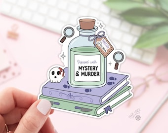 Bookish Potion Infused With Thriller Stickers / Bookish Stickers / Book Lover Gift / Bookish Merch / Kindle Sticker / Thriller Reader Lover