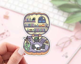 Spooky Library Stickers / Halloween Bookish Stickers / Book Lover Gift / Bookish Merch / Kindle Sticker / Smut Reader / Reading Lover