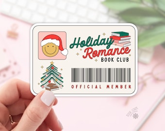 Holiday Romance Book Club Stickers / Christmas Bookish Stickers / Book Lover Gift / Bookish Merch / Kindle Sticker / Smut Reader