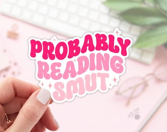Pegatinas de probablemente leyendo obscenidades / Pegatinas para amantes de los libros / Regalo para amantes de los libros / Merchandising para Kindle / Lector de obscenidades / Amante de la lectura / Lector electrónico