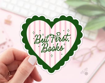 But First Books Stickers / Bookish Stickers / Book Lover Gift / Bookish Merch / Kindle Sticker / Book Reader / Reading Lover / E-Reader