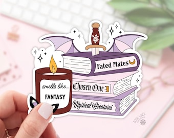 Smells Like Fantasy Stickers / Bookish Stickers / Book Lover Gift / Bookish Merch / Kindle Sticker / Smut Reader / Reading Lover / E-Reader