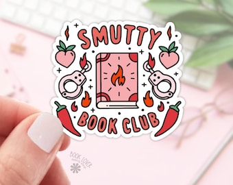 Smutty Book Club Sticker / Bookish Stickers / Book Lover Gift / Bookish Merch / Kindle Sticker / Smut Reader / Reading Lover