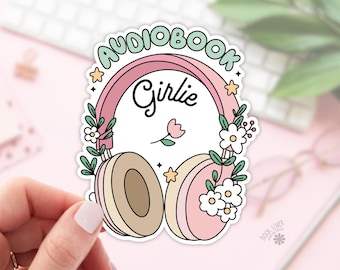 Audiobook Girlie Stickers / Bookish Stickers / Book Lover Gift / Bookish Merch / Kindle Sticker / Smut Reader / Reading Lover / E-Reader