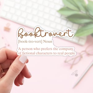 Booktrovert Sticker / Bookish Stickers / Book Lover Gift / Bookish Merch / Kindle Sticker / Smut Reader / Reading Lover / E-Reader
