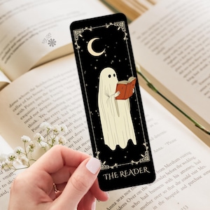Marque-page Halloween / Marque-page fantôme / Le lecteur / Marque-page livresque / Cadeau pour amateur de livres / Merch livresque / Smut Reader / Amateur de lecture