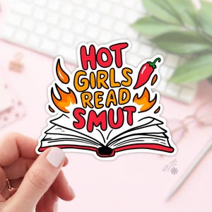 Stickers livres Hot Girls Read / Stickers livresques / Cadeau pour amoureux des livres / Produits livresques / Sticker Kindle / Smut Reader / Amateur de lecture / liseuse électronique