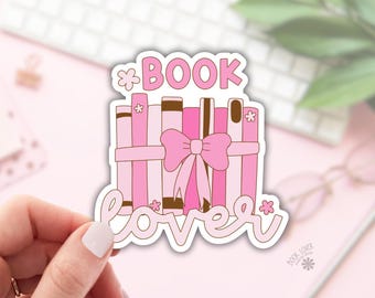 Book Lover Bow Sticker / Bookish Stickers / Book Lover Gift / Bookish Merch / Kindle Sticker / Smut Reader / Reading Lover / E-Reader
