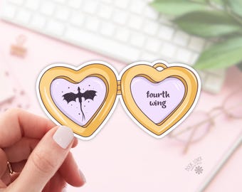Fourth Wing Stickers / Bookish Stickers / Book Lover Gift / Bookish Merch / Kindle Sticker / Smut Reader / Reading Lover / E-Reader