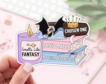 Smells Like Fantasy Stickers / Bookish Stickers / Book Lover Gift / Bookish Merch / Kindle Sticker / Smut Reader / Reading Lover / E-Reader