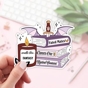 Stickers Smells Like Fantasy / Stickers livresques / Cadeau pour amoureux des livres / Merch livresque / Sticker Kindle / Smut Reader / Amateur de lecture / E-reader