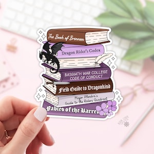 Stickers livres dragons/autocollants livresques quatrième aile/cadeau pour amoureux des livres/produits livresques/autocollants Kindle/lecteur fantastique/amateur de lecture