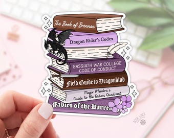 Dragon Books Stickers / Fourth Wing Bookish Stickers / Book Lover Gift / Bookish Merch / Kindle Sticker / Fantasy Reader / Reading Lover