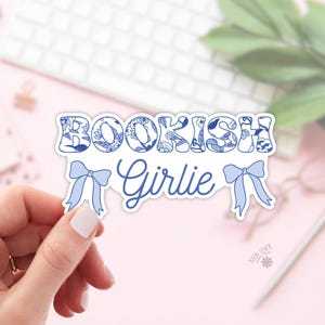 Chinoiserie Bookish Girlie Stickers / Coquette Bow Bookish Stickers / Book Lover Gift / Bookish Merch / Kindle Sticker / Smut Reader