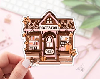 Autumn Bookstore Stickers / Bookish Stickers / Book Lover Gift / Bookish Merch / Kindle Sticker / Smut Reader / Reading Lover / E-Reader