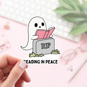Reading In Peace Stickers / Bookish Stickers / Book Lover Gift / Bookish Merch / Kindle Sticker / Smut Reader / Reading Lover / E-Reader