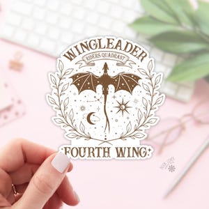 Quadrant Wingleader Riders Quatrième aile Stickers / Stickers livresques / Cadeau pour amoureux des livres / Merch livresques / Sticker Kindle / Amateur de lecture
