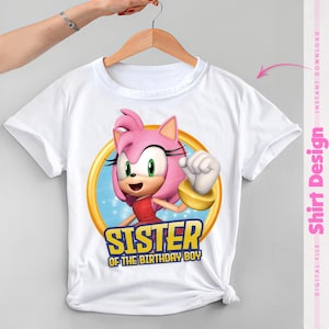 Sonic Birthday PNG - Schwester des Birthday Boy Shirt Design | Sofort Download für Sonic Party Shirts