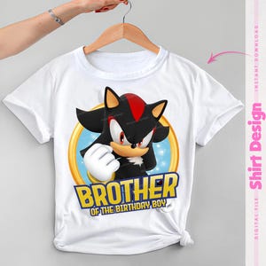 Sonic Birthday PNG - Bruder des Geburtstagskindes Shirt Design | Sofort Download für Sonic Party Shirts