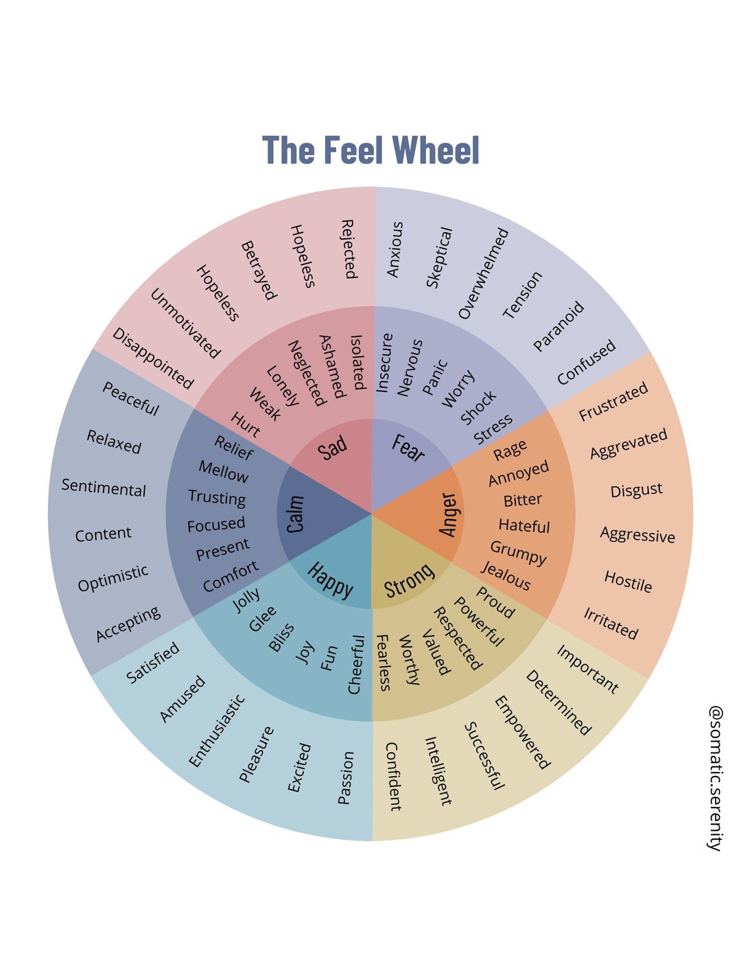 The Feel Wheel feelings Wheel for Therapy Use Etsy