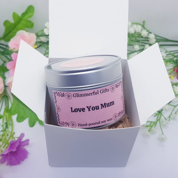 Hand-Poured Soy Candle - Hand-Poured Scented Candle with Essential Oils - perfect for Mother's Day