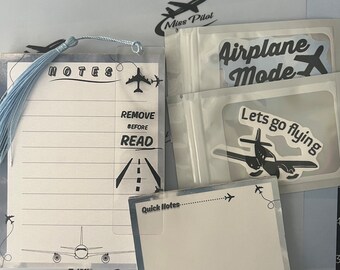 Conjunto de papelaria original de aviação