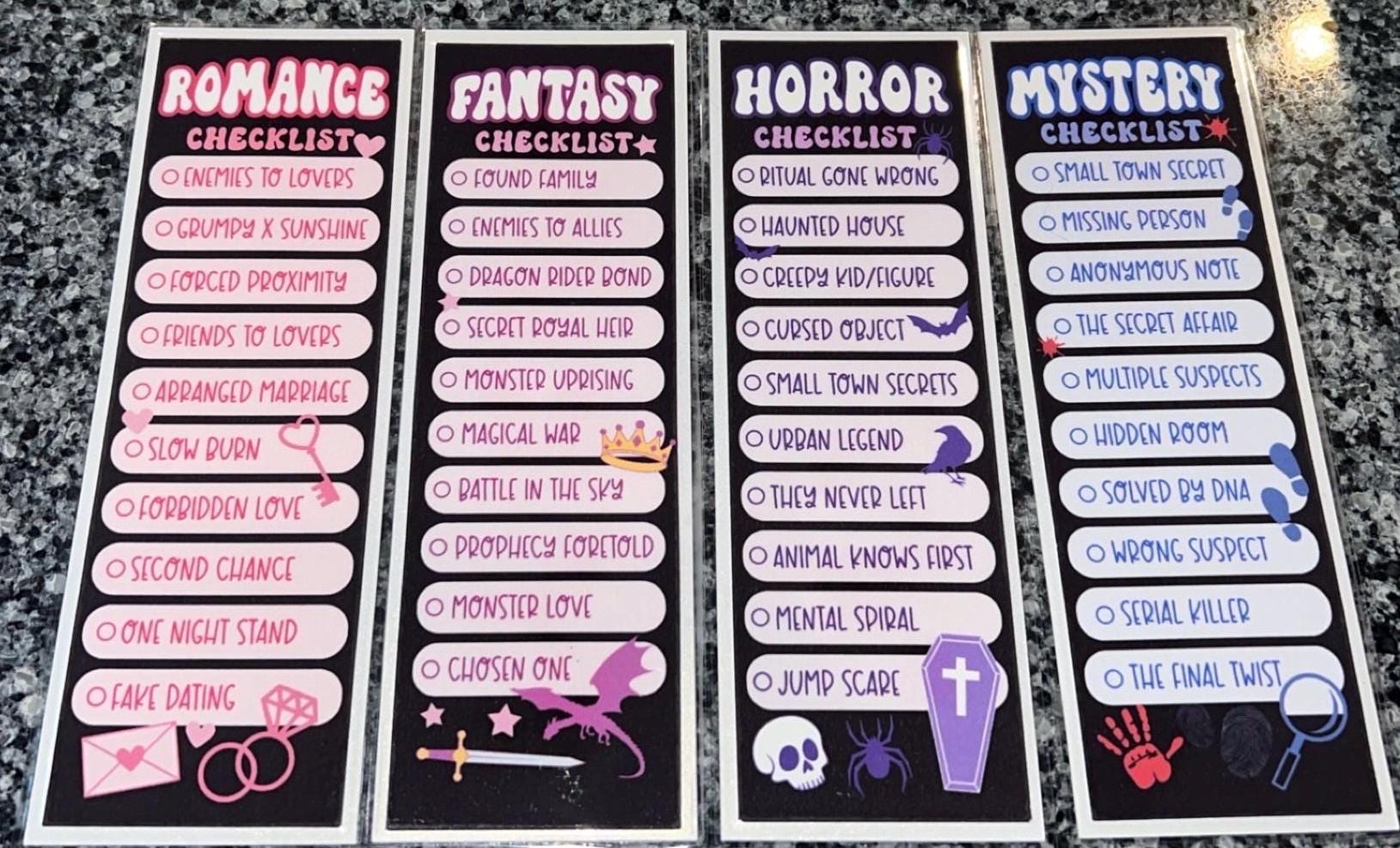 Choose Your Genre Checklist Bookmark