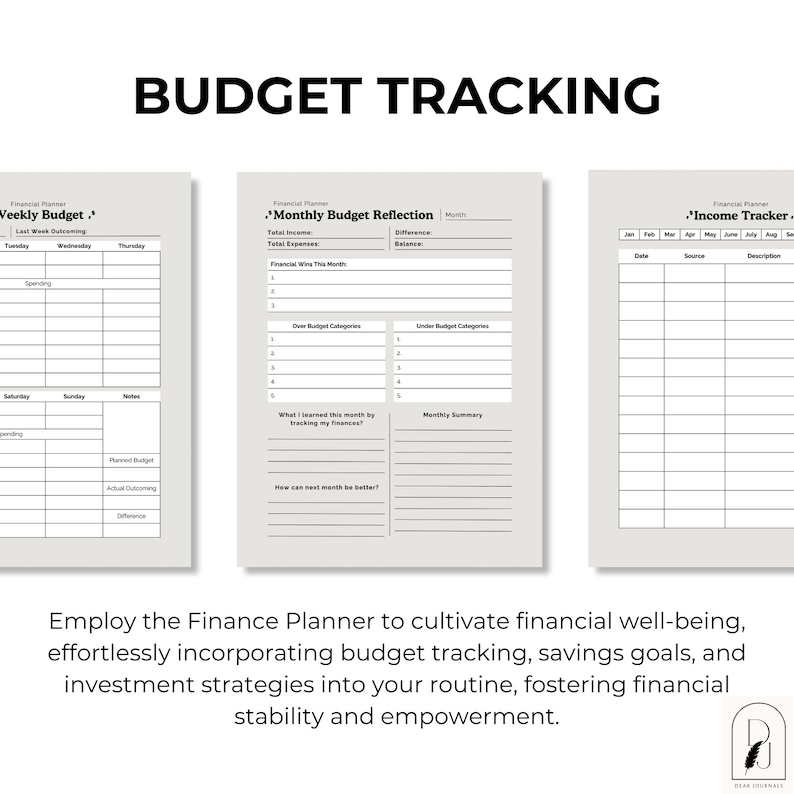 Canva Financial Budget Planner Template | Editable Budget Finance ...