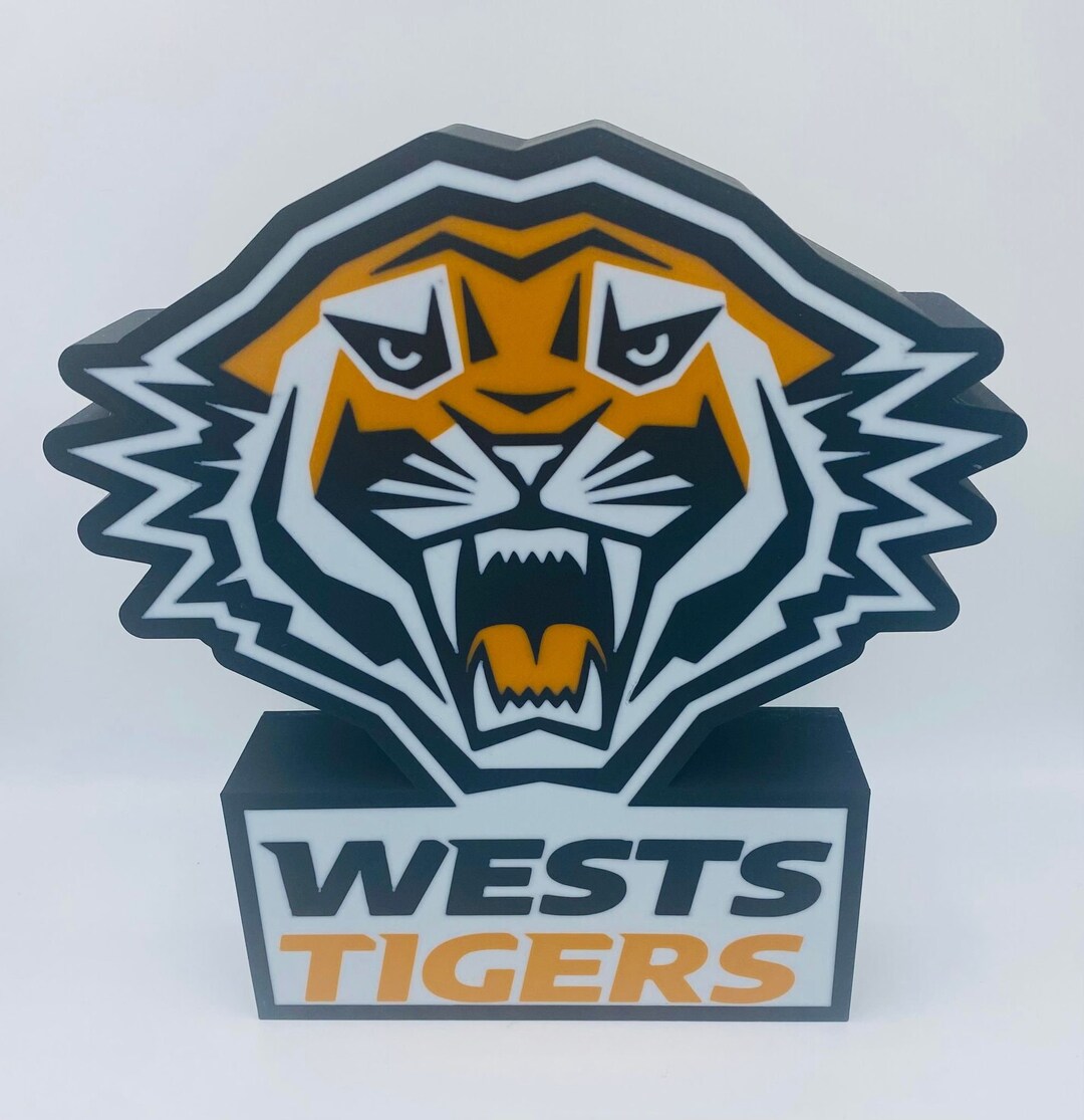 Conversion Nrl Led Sign West Tigers NRL LED Light Box Sign Bar, Mancave or Garage Football ...