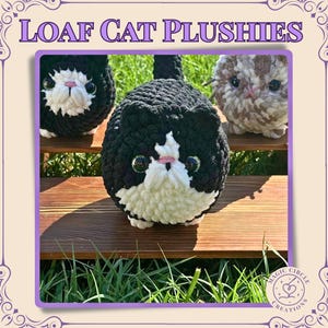 Peluche de gato de ganchillo: Animal de peluche hecho a mano - Esmoquin, calicó, atigrado