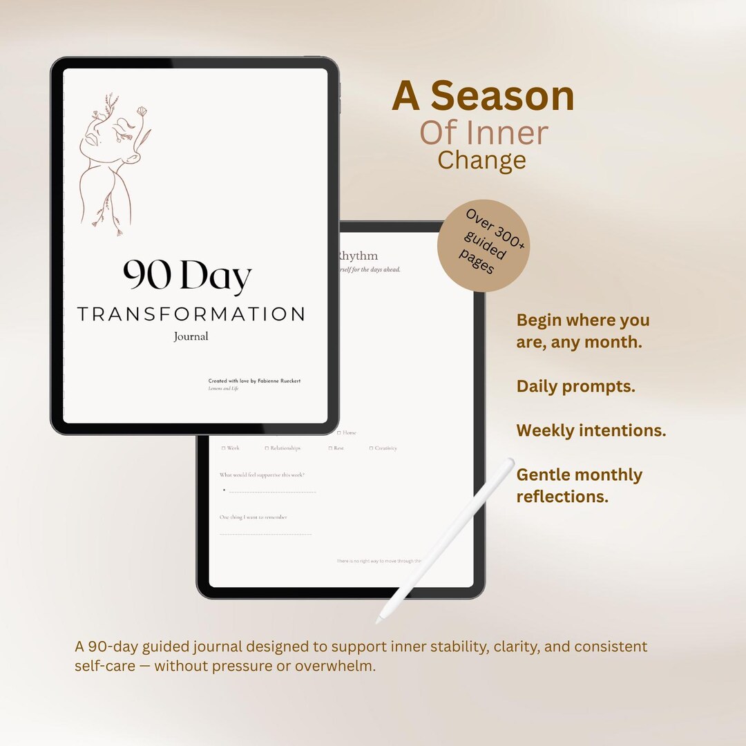 Digital Guided Transformation Journal | Mindfulness Gratitude Workbook ...