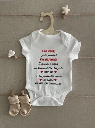Body Neonato Personalizzato Con Nome - Primo Natale 100% Cotone Morbido - Idea Regalo Unica Per Bebè