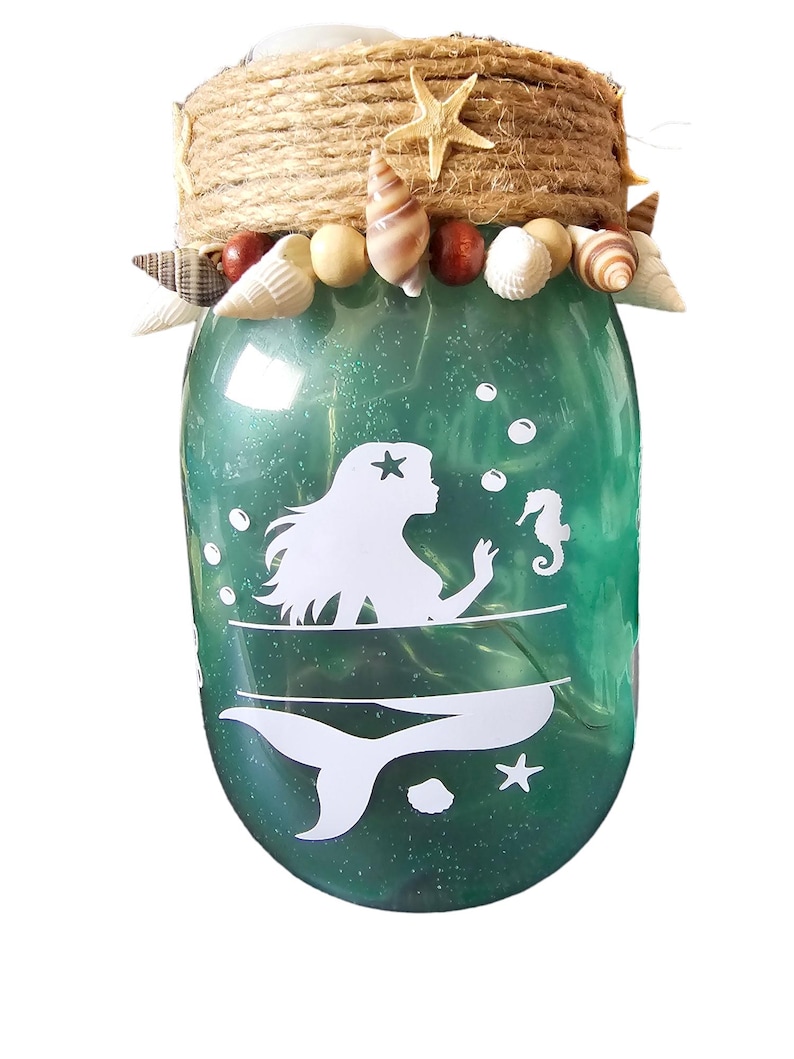 SirensSong101 Mermaid Overlooking Ocean Jar - Thumbnail 3