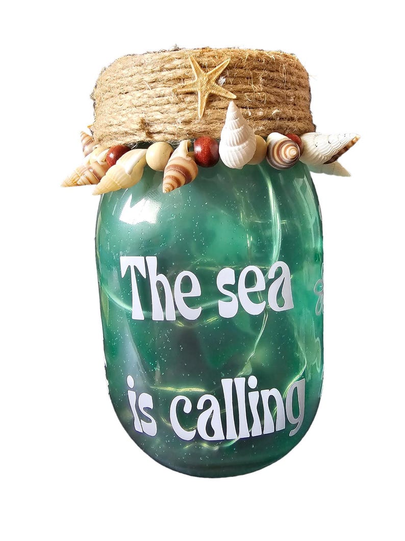 SirensSong101 Mermaid Overlooking Ocean Jar - Thumbnail 4