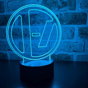 Twenty One Pilots Inspired LED Night Light | Band Logo Lamp | Color Changing Acrylic Light