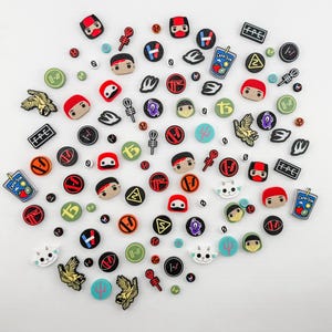 Twenty One Pilots Inspired Mega Bead Pack | 100 Fan Bracelet Beads | Ned, Clancy, Torchbearer, Logos, Mini Ø & Q Bracelet Beads